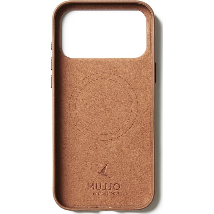 Mujjo Leather Case for iPhone 17 Pro Max – MagSafe Compatible – Protective Fit – Light Brown