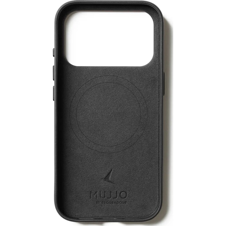 Mujjo Leather Wallet Case for iPhone 17 Pro – Card Slots and MagSafe Compatible – Black