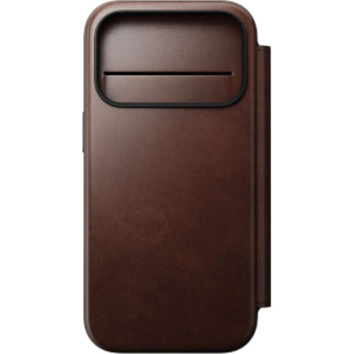 Capa de couro moderna Nomad, castanho rústico (Horween) - iPhone 17 Pro (NM014155858)