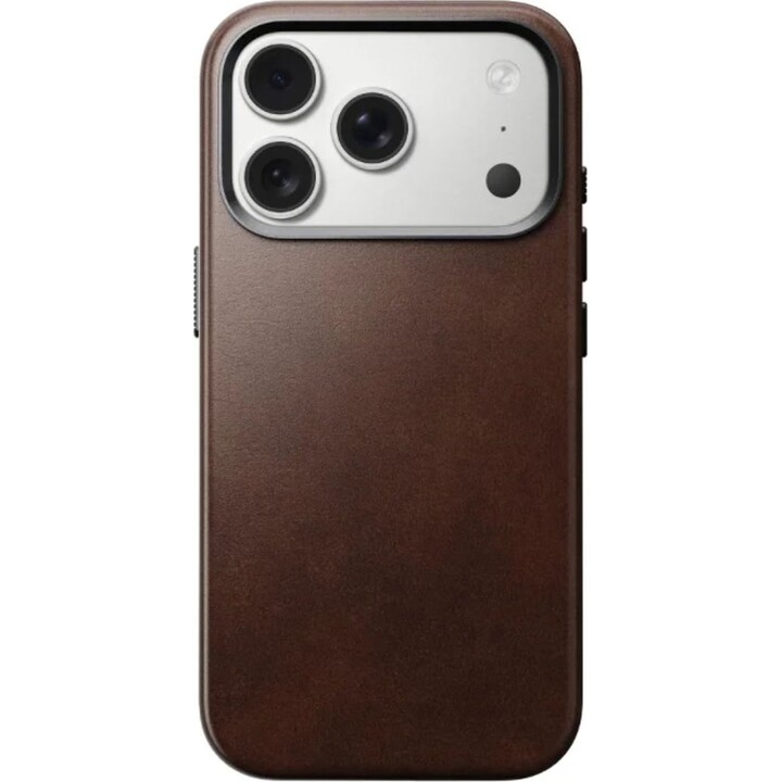 Capa em pele Horween Nomad para iPhone 17 Pro, castanha