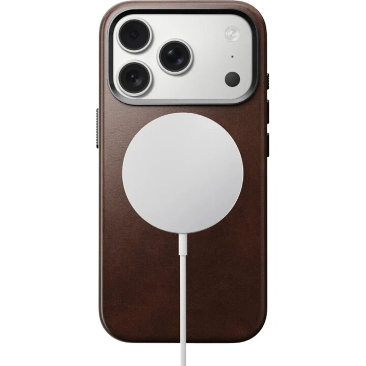 Capa em pele Horween Nomad para iPhone 17 Pro, castanha