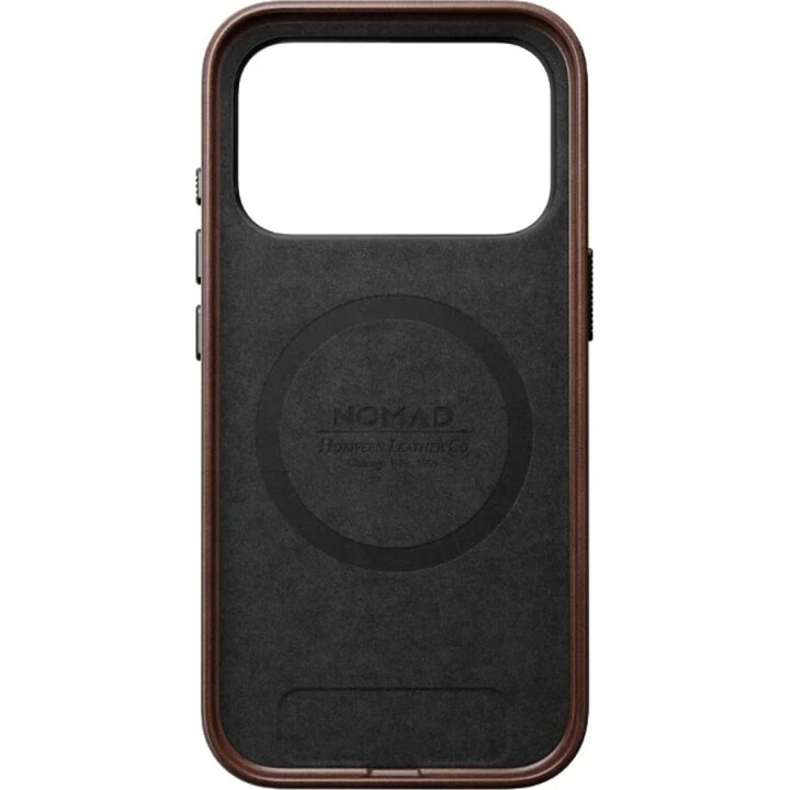 Funda de cuero Horween Nomad para iPhone 17 Pro, color marrón