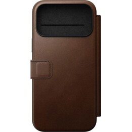 Nomad Leder Flip-Hülle für iPhone 17 Pro Max, Braun
