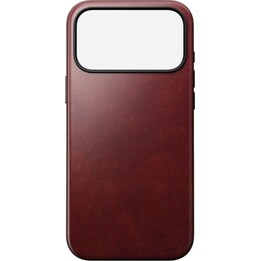 Étui en cuir Horween Nomad pour iPhone 17 Pro Max, Bourgogne