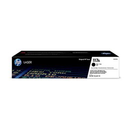 Cartucho de toner original HP W2070A (117A), preto / caixa danificada