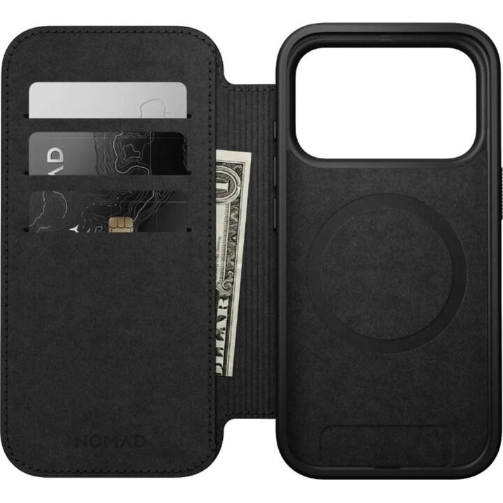 Nomad Leather Flip Cover per iPhone 17 Pro, marrone chiaro