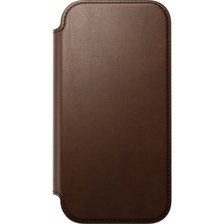 Nomad Leder Flip Cover für iPhone 17, Braun