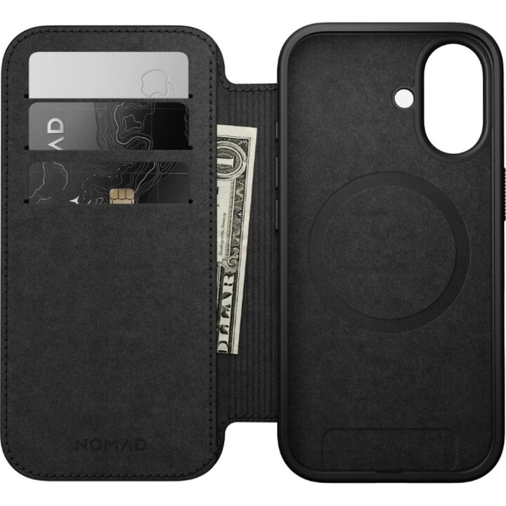 Nomad Leder Flip Cover für iPhone 17, Braun