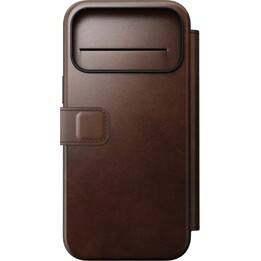 Horween Nomad Leder Flip Cover für iPhone 17 Pro Max, Braun