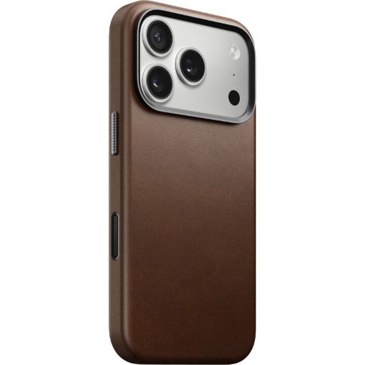 Capa em pele Nomad para iPhone 17 Pro, castanho escuro