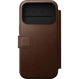 Nomad Leather Flip Cover for iPhone 17 Pro, Brown
