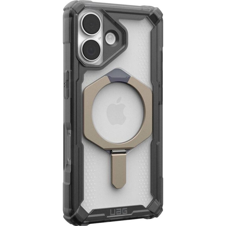 Capa Urban Armor Gear para Apple iPhone 17, cinzenta e transparente
