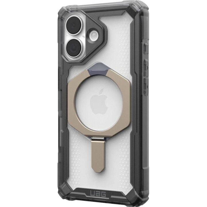 Capa Urban Armor Gear para Apple iPhone 17, cinzenta e transparente