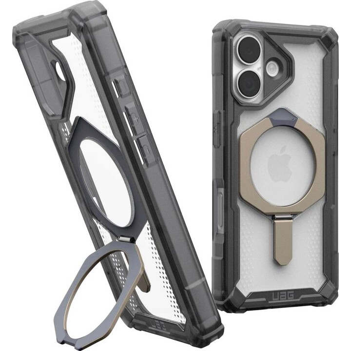 Capa Urban Armor Gear para Apple iPhone 17, cinzenta e transparente