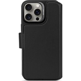 Étui en cuir détachable Decoded pour iPhone 16 Pro Max, noir