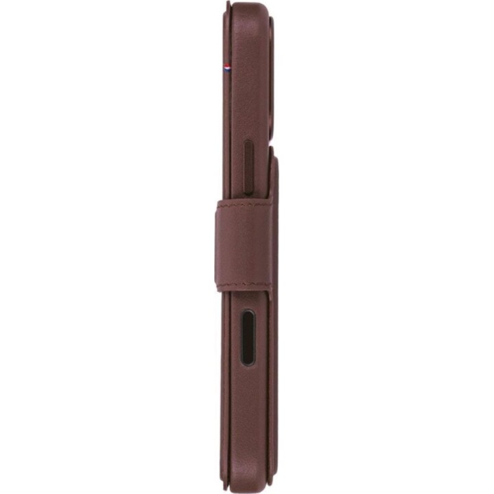 Custodia a portafoglio in pelle Decoded - Staccabile per iPhone 17 Pro Max - Marrone cioccolato