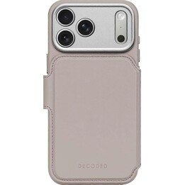 Decoded Leather Detachable Wallet Case iPhone 17 Pro Max Bege