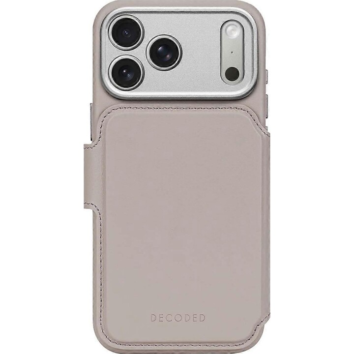 Decoded Leather Detachable Wallet Case iPhone 17 Pro Max Bege