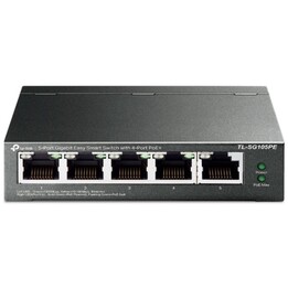 Switch PoE TP-Link TL-SG105PE com 5 portas/RJ-45 10/100/1000