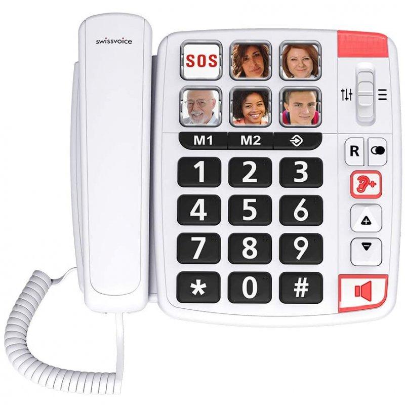 ALCATEL SWISSVOICE TELEFONO FIJO COMPACTO XTRA 1110 U BLANCO - Imagen 1