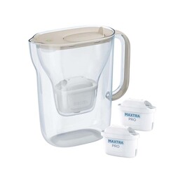 Dzbanek filtrujący Brita Style Essential+2 wkłady MaxtraPro PP (2,4l; piaskowy)