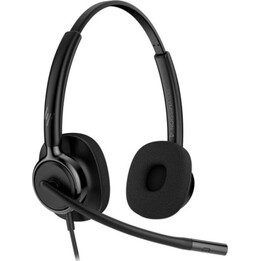 Poly Mission 425 Casque filaire classique avec câble USB-C et suppression du bruit, noir