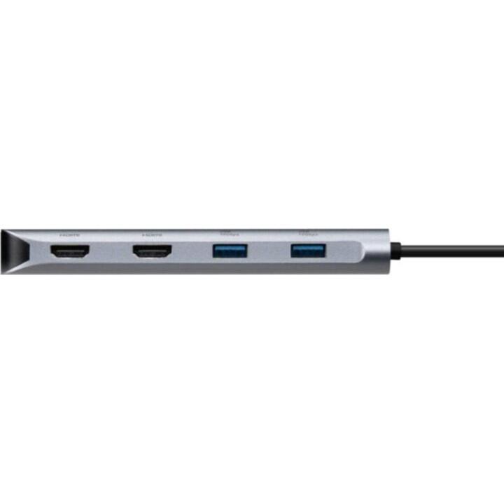 Targus DOCK427GL USB-C Dual HDMI 4K 140W Laptop Dock, Gray