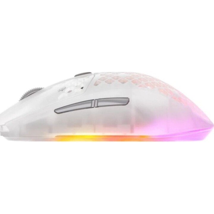 Ratón SteelSeries Aerox 3 inalámbrico Gen 2 - 26000 DPI Transparente Blanco 6 Botones