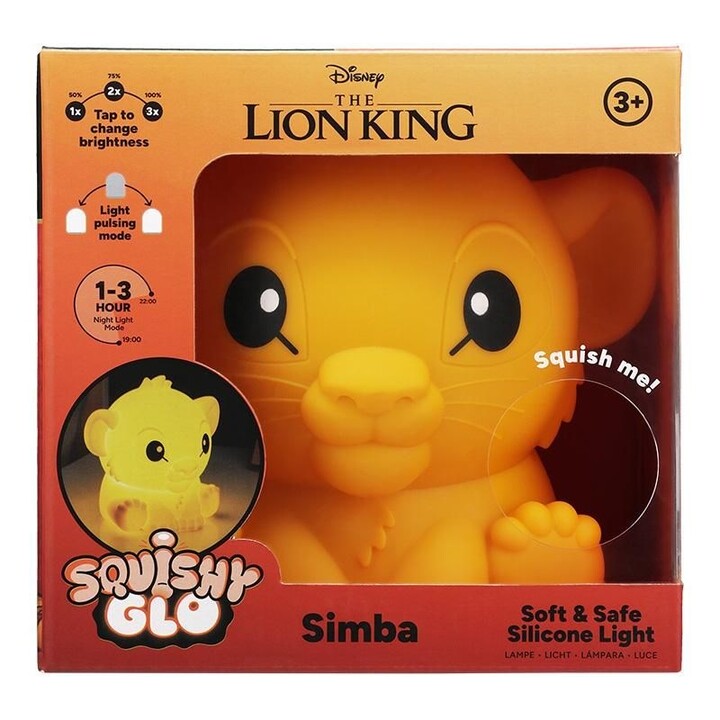 PALADONE Simba SquishyGlo luz de silicona recargable león Simba multicolor