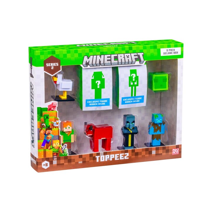FIGURAS DA 2ª TEMPORADA DE MINECRAFT - CAIXA DE LUXO COM 8 FIGURAS (SORTIDAS)