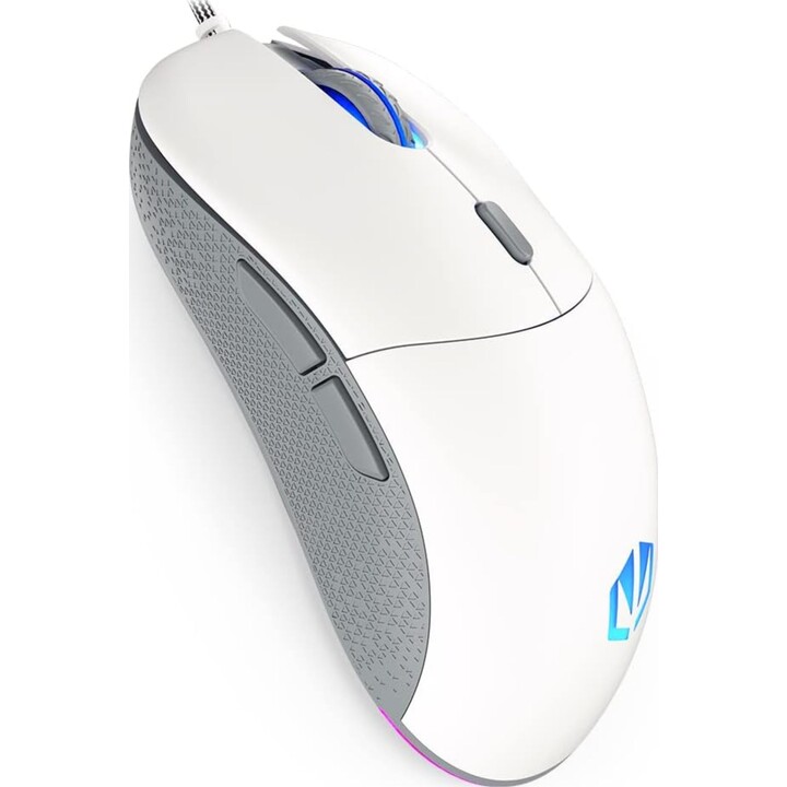 ENDORFY GEM Plus Onyx White USB Type-C Optical Mouse for Right-Handed Users, 19000 DPI