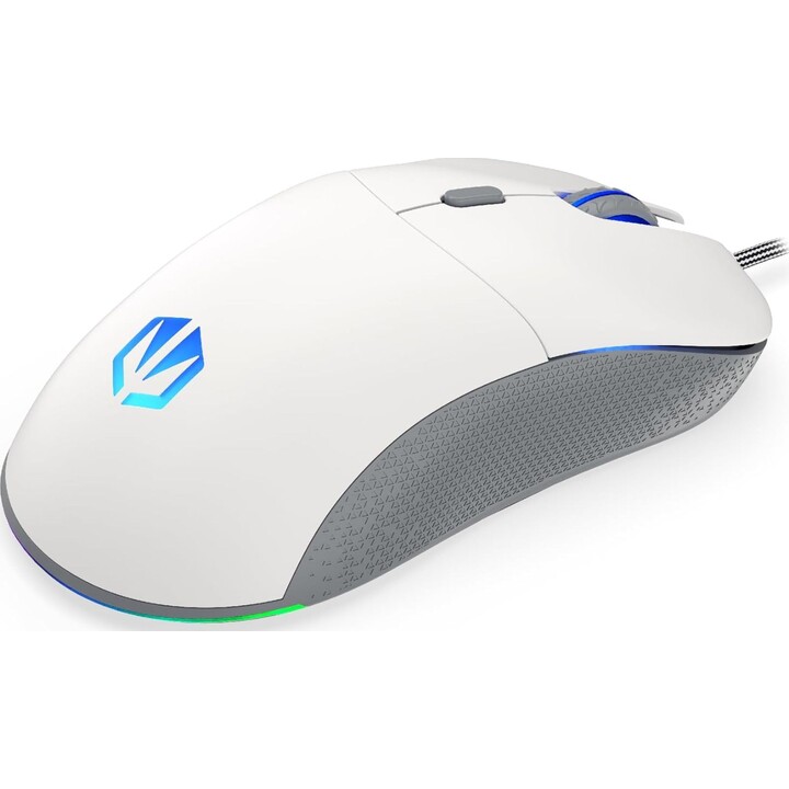 ENDORFY GEM Plus Onyx White USB Type-C Optical Mouse pour droitiers, 19000 DPI