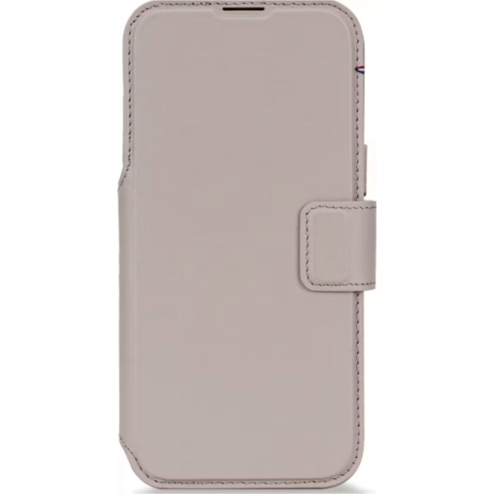 Decoded Detachable Wallet Case for iPhone 17 Pro, Genuine Leather MagSafe Case - Solid Clay Gray