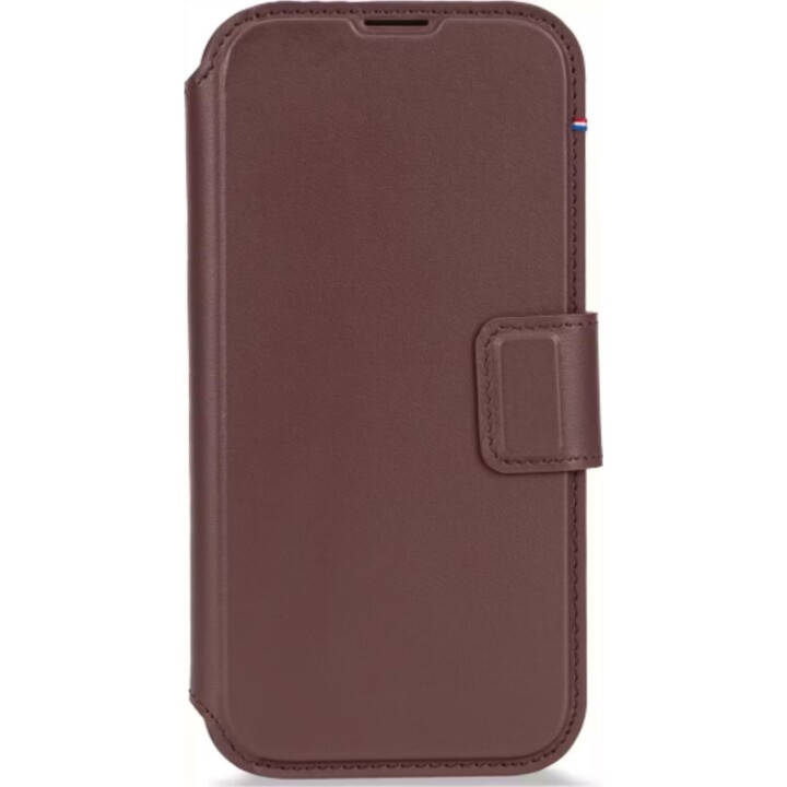 Capa para carteira amovível Decoded para iPhone 17 com MagSafe, couro genuíno castanho chocolate