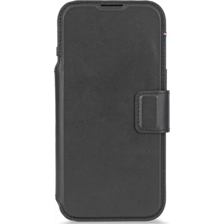 Capa Decoded para carteira destacável para iPhone Air com MagSafe, capa destacável em pele genuína, preto