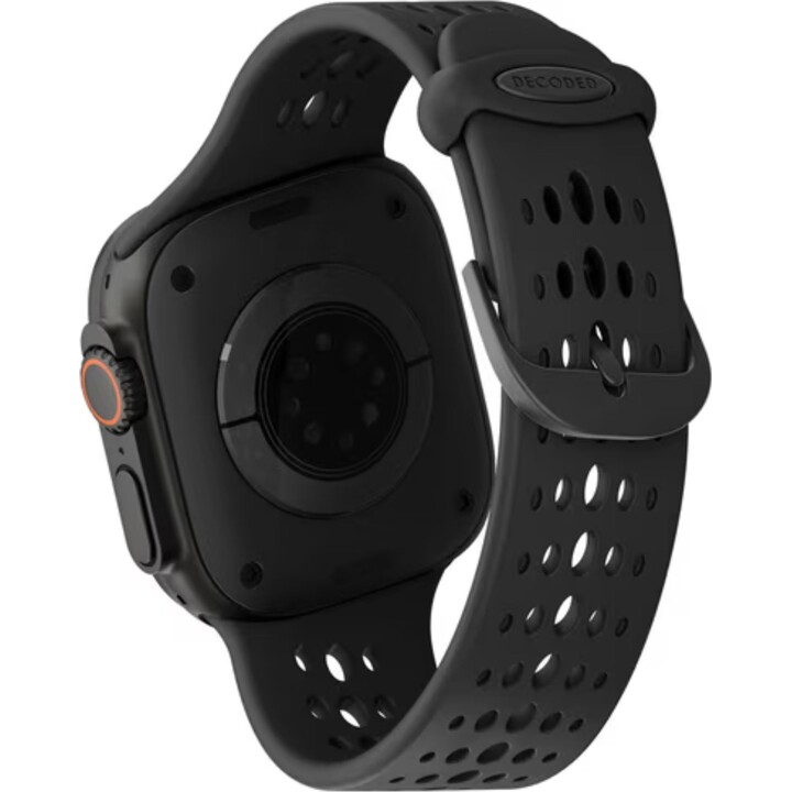 Bracelet en silicone Decoded Ares O pour Apple Watch 44/45/46/49 mm, noir