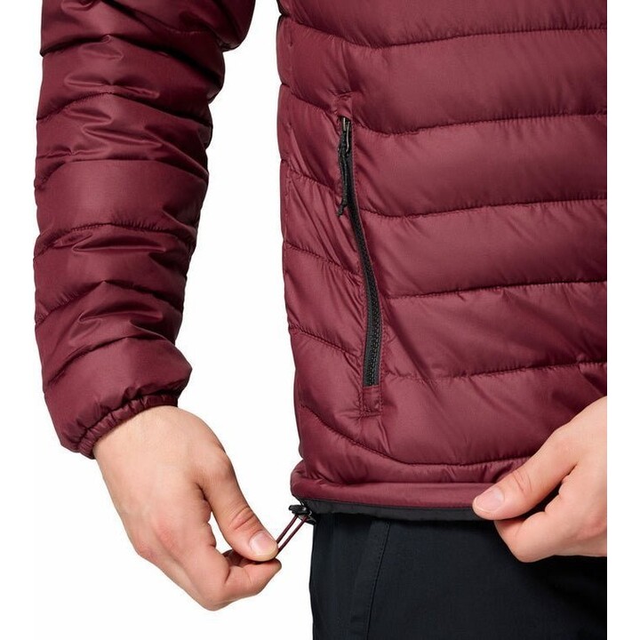 Veste Columbia Powder Lite II - coloris bordeaux foncé/noir, taille : L