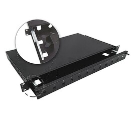 Pannello di permutazione in fibra ottica telescopico Alantec 12xSC simplex / 12xLC duplex 19" 1U con accessori di montaggio