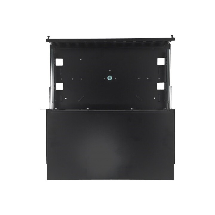 Alantec 24xSC duplex / 24xLC quad 19" 1U painel de conexão de fibra óptica telescópico com acessórios de montagem (ilhós, abraça