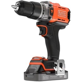 Marteau perforateur sans fil Black + Decker 18V avec kit de batterie Lithium-Ion et mallette de rangement