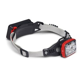 Torcia portatile a LED Black Diamond Distance 1500, rossa e bianca.