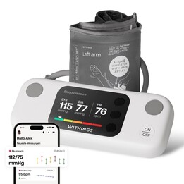 Withings WPM07-08-ALL-INT tensiómetro Antebrazo Automático 16 usuario(s)