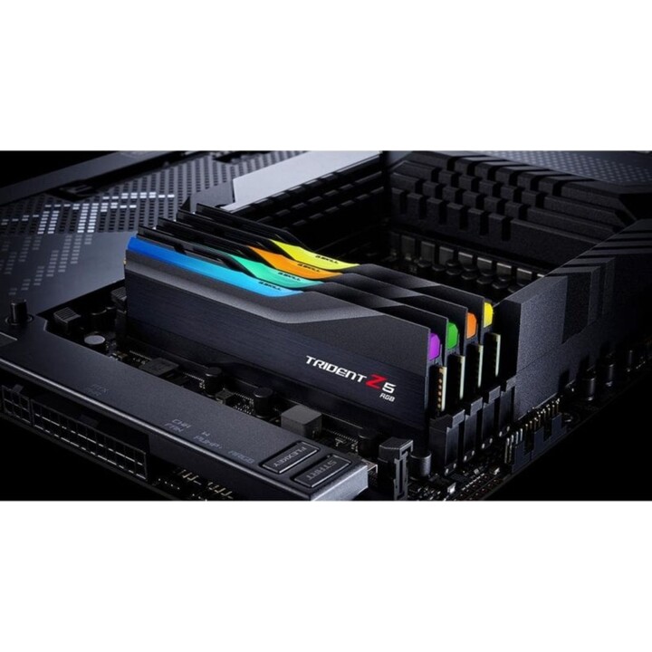 Kit 2 RAM Speicher G.Skill Trident Z5 RGB F5-6000J3238F16GX2-TZ5RK 32GB 2x16GB DDR5 6000MHz CL38 Intel XMP Schwarz