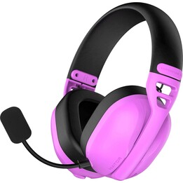 Cuffie wireless HATOR Hyperpunk 3, cuffie da gioco wireless e cablate, Bluetooth USB Type-C / USB Type-A, colore viola