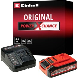 Einhell 4512159 Power X-Change PXC Starter Kit con batteria agli ioni di litio da 18V 4000mAh e caricabatterie