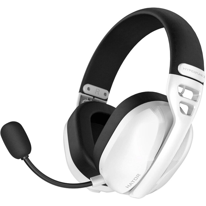 HATOR Hyperpunk 3 Wireless Casque Avec fil &sans fil Arceau Gaming USB Type-C / USB Type-A Bluetooth Blanc