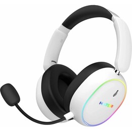 HATOR Phoenix 2 Wireless Headset, Wireless and Wired Gaming Headset, USB Type-C / USB Type-A Bluetooth, White