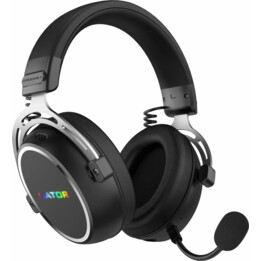 HATOR Hypergang 3 Wireless Gaming Headset, USB Type-C / USB Type-A Bluetooth, Black