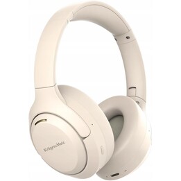 Auriculares inalámbricos supraaurales Kruger&Matz F8A con cancelación activa de ruido (ANC), color beige.
