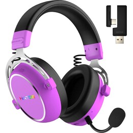 Cuffie da gioco wireless HATOR Hypergang 3, cuffie wireless, Bluetooth USB Type-C / USB Type-A, viola